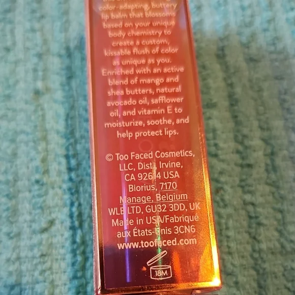 Too Faced Peach Bloom Color Blossoming Lip Balm — Raspberry Flush NWT - Picture 7 of 7